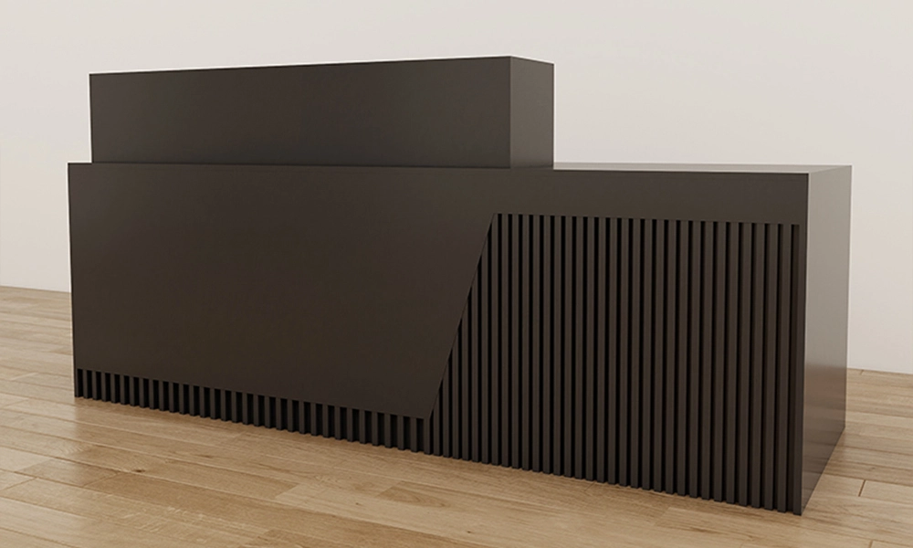 L-Shape-Black-Wooden-Contemporary-Guest-Reception-Desk-Custom-Colored-Front-Desk-Counter-03 - MEI YI L Shape Black Wooden Contemporary Guest Reception Desk Custom Colored Front Desk Counter-03 - MEI YI