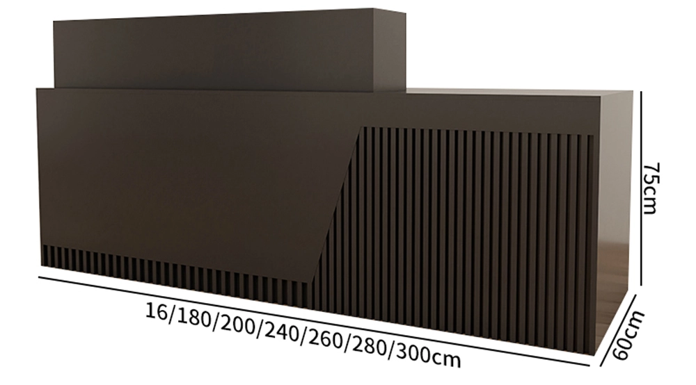 L-Shape-Black-Wooden-Contemporary-Guest-Reception-Desk-Custom-Colored-Front-Desk-Counter - MEI YI L Shape Black Wooden Contemporary Guest Reception Desk Custom Colored Front Desk Counter - MEI YI