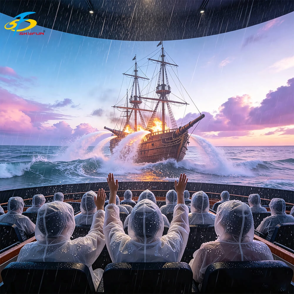 Skyfun Bermuda Cinema immersive motion theater with ocean adventure content - Skyfun