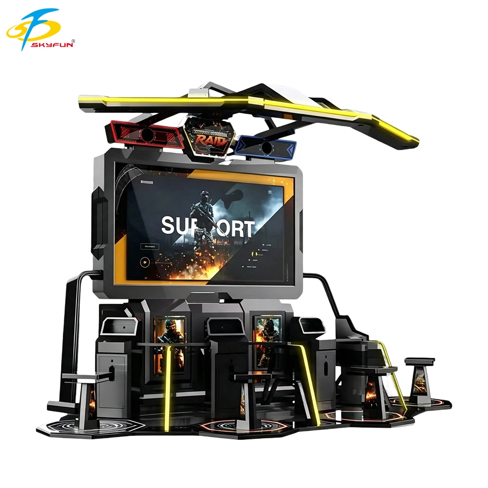 Skyfun Counter Terrorism Raid four-player VR shooting simulator front view - Skyfun