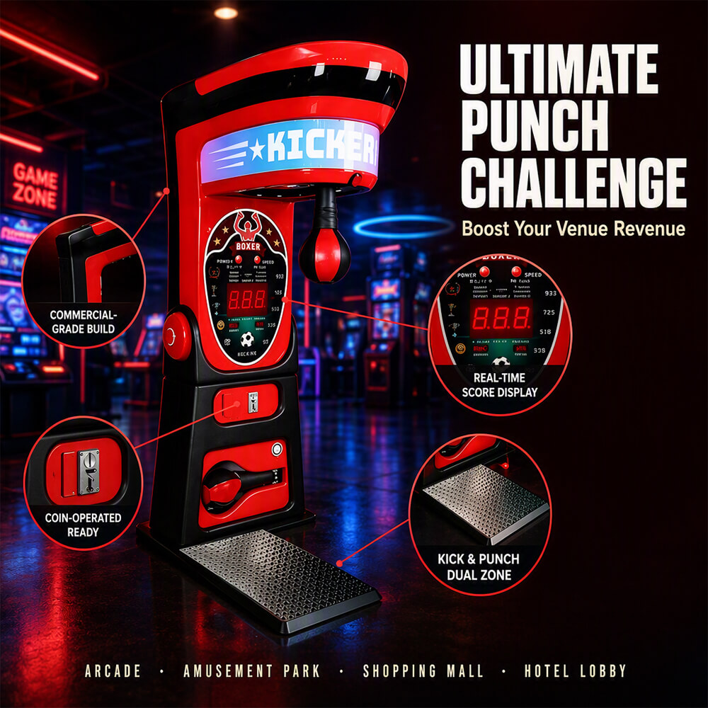 Skyfun Punch and Kick dual-zone strength arcade machine