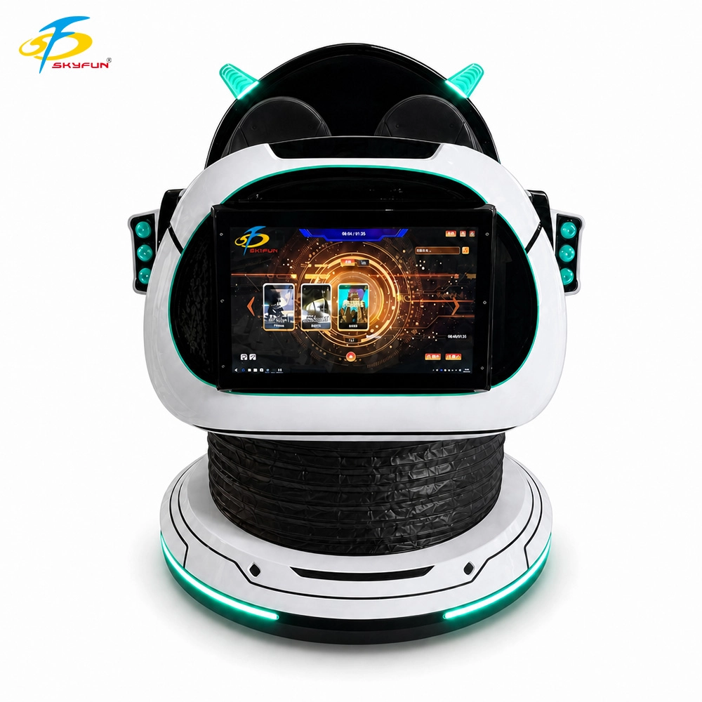 Skyfun 360 Rotating Panda VR simulator front view - Skyfun