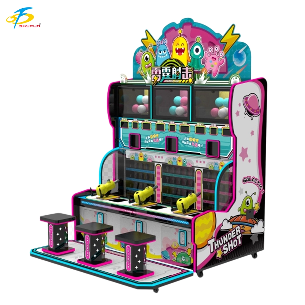 commercial thunder shooting 3 player ball game machine factory - Skyfun