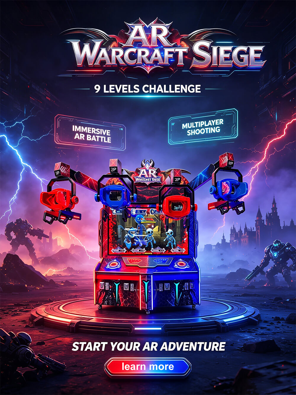 魔兽围城详情页_01 Skyfun AR Warcraft Siege four-player multiplayer shooting machine
