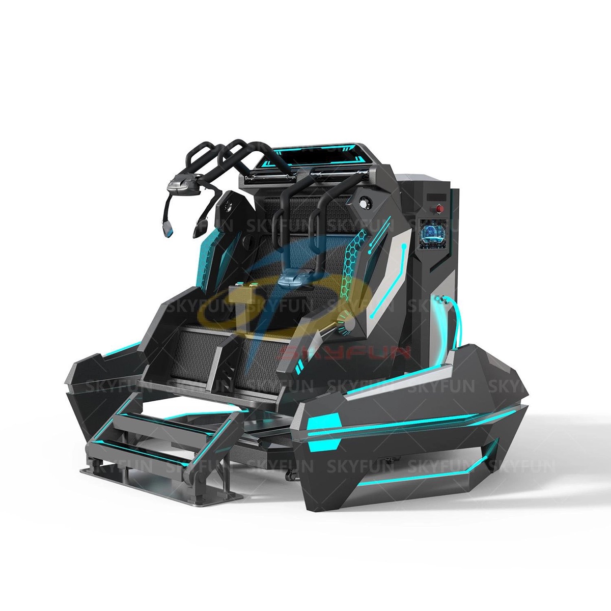 Skyfun two-seat 360 VR machine for per-player or per-session pricing