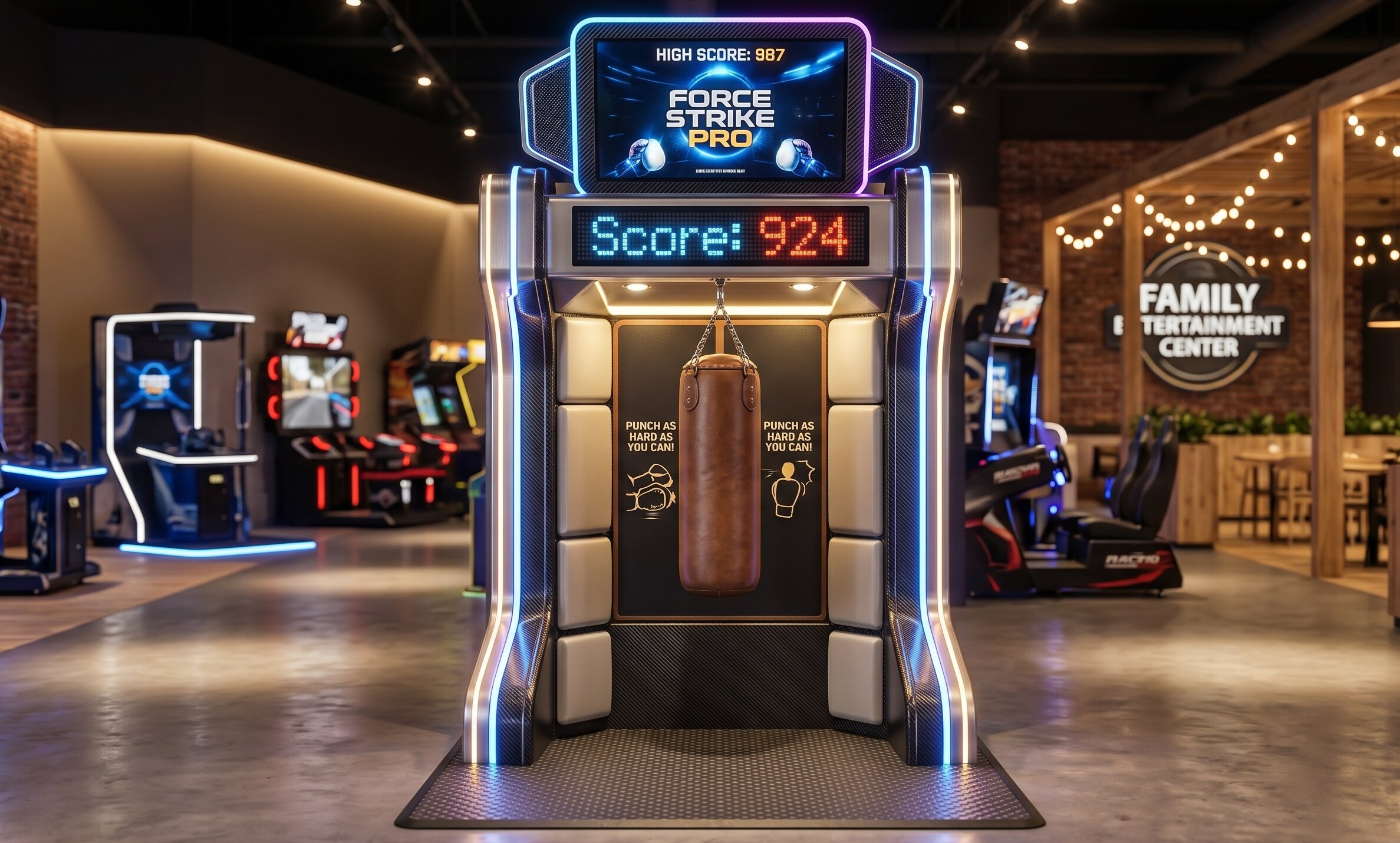 modern commercial arcade boxing machine