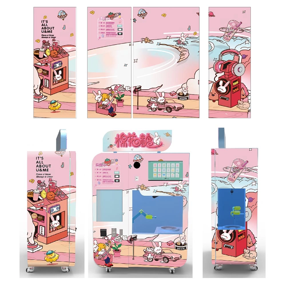 china cotton candy vending machine factory