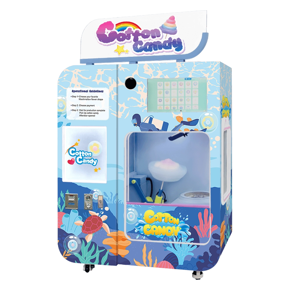 NewFuns - Fully-Automatic-Cotton-Candy-Vending-Machine-LE-318A NewFuns - Fully Automatic Cotton Candy Vending Machine LE-318A