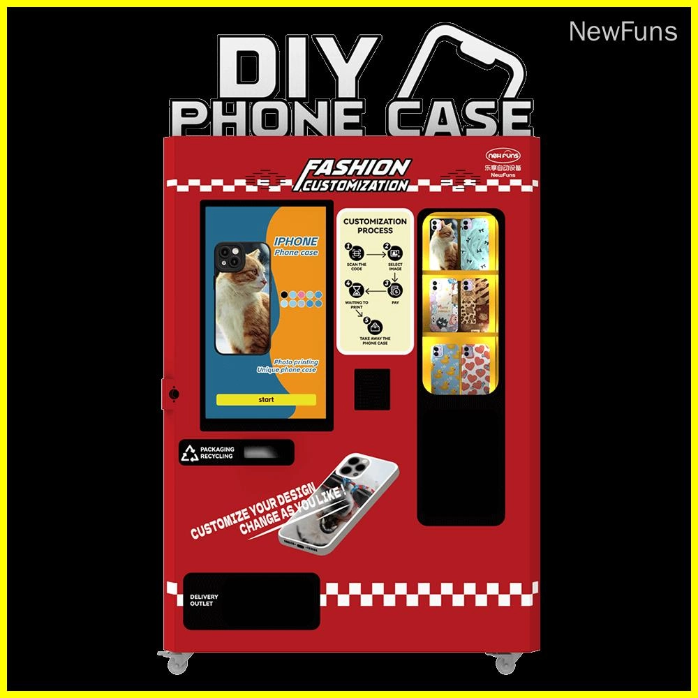 NewFuns - Funda para teléfono con máquina expendedora NewFuns - Funda para teléfono con diseño de máquina expendedora