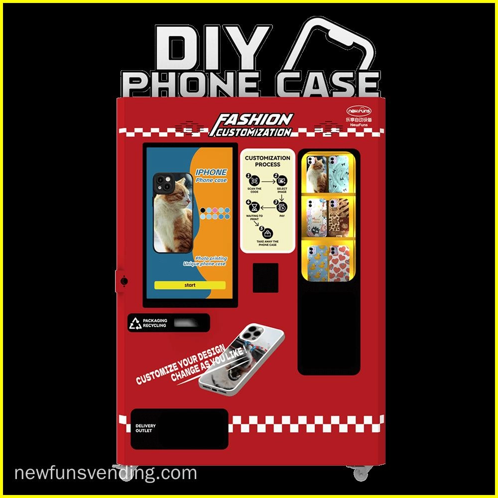 NewFuns - Funda para teléfono con máquina expendedora NewFuns - Funda para teléfono con diseño de máquina expendedora
