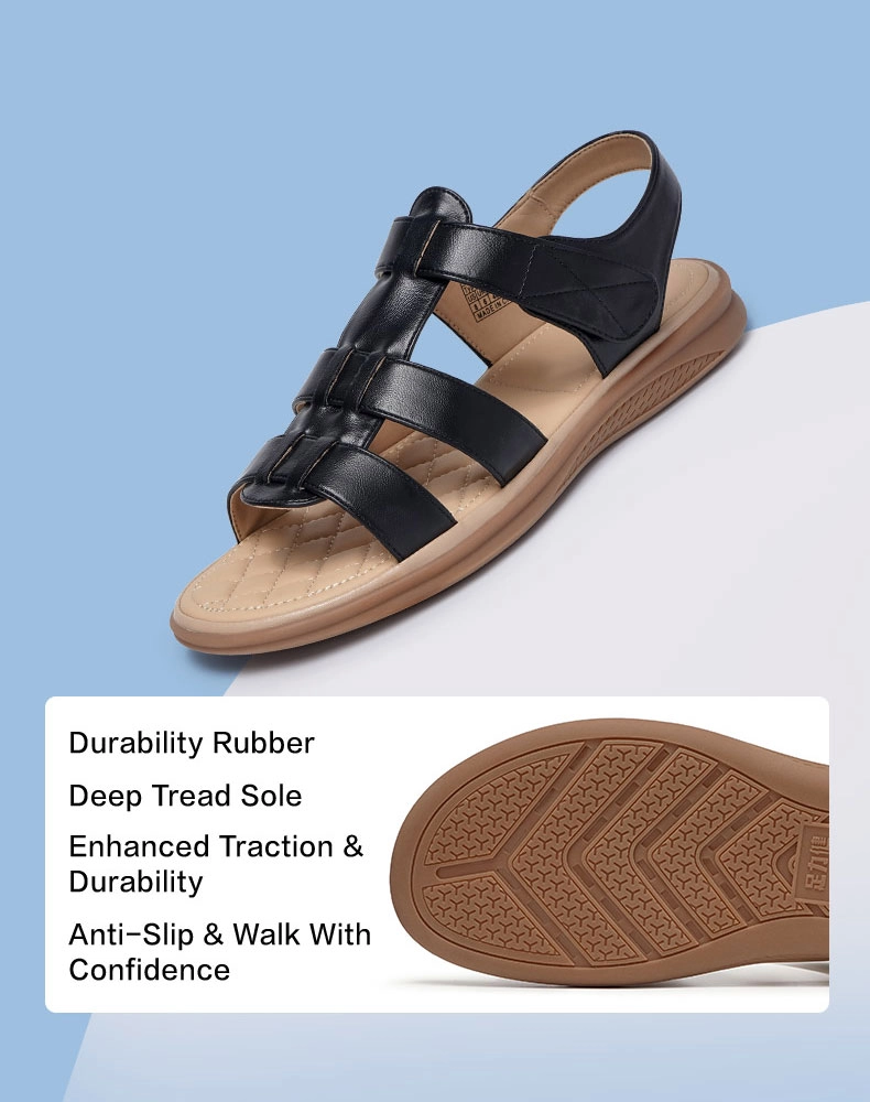 ZULIZ soft summer sandals rubber sole