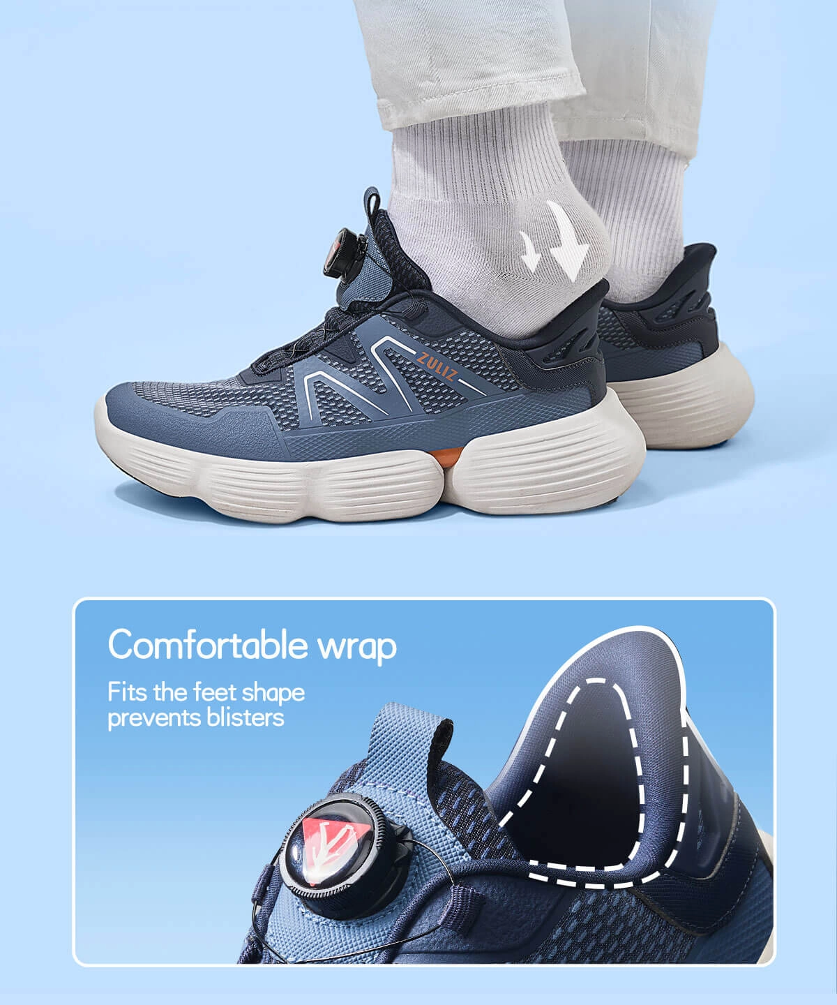 ZULIZ travelling shoes toe cap protection