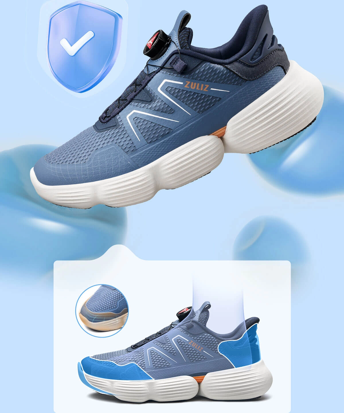 ZULIZ travelling shoes quick-adjust dial system