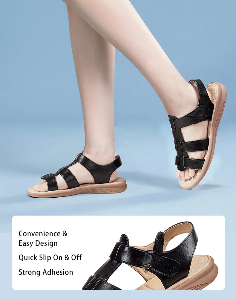ZULIZ soft summer sandals with adjustable strap