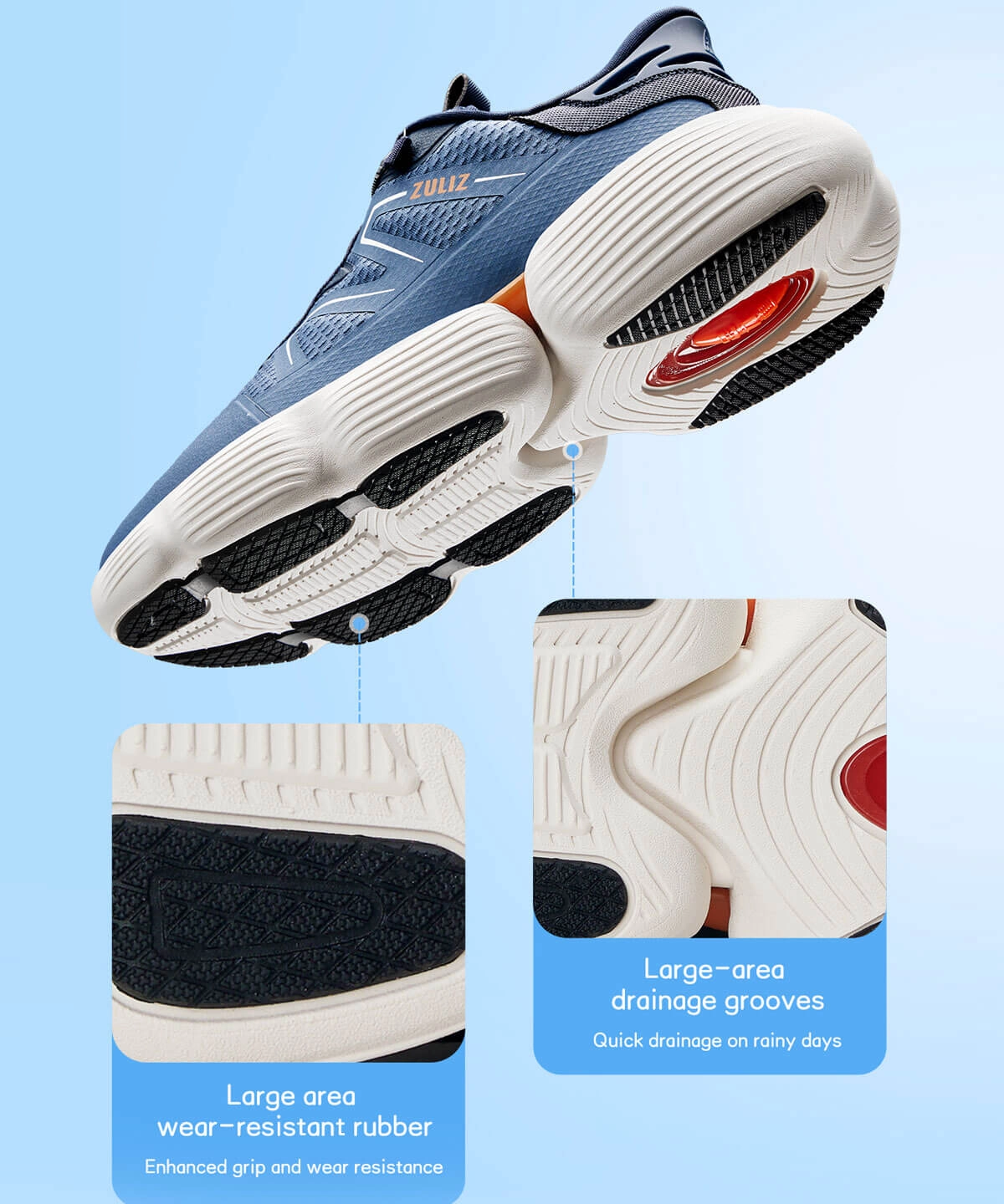 ZULIZ water-repellent travelling shoes for seniors