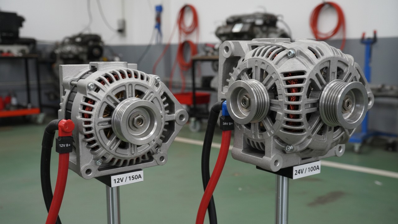 12V vs 24V heavy equipment alternators