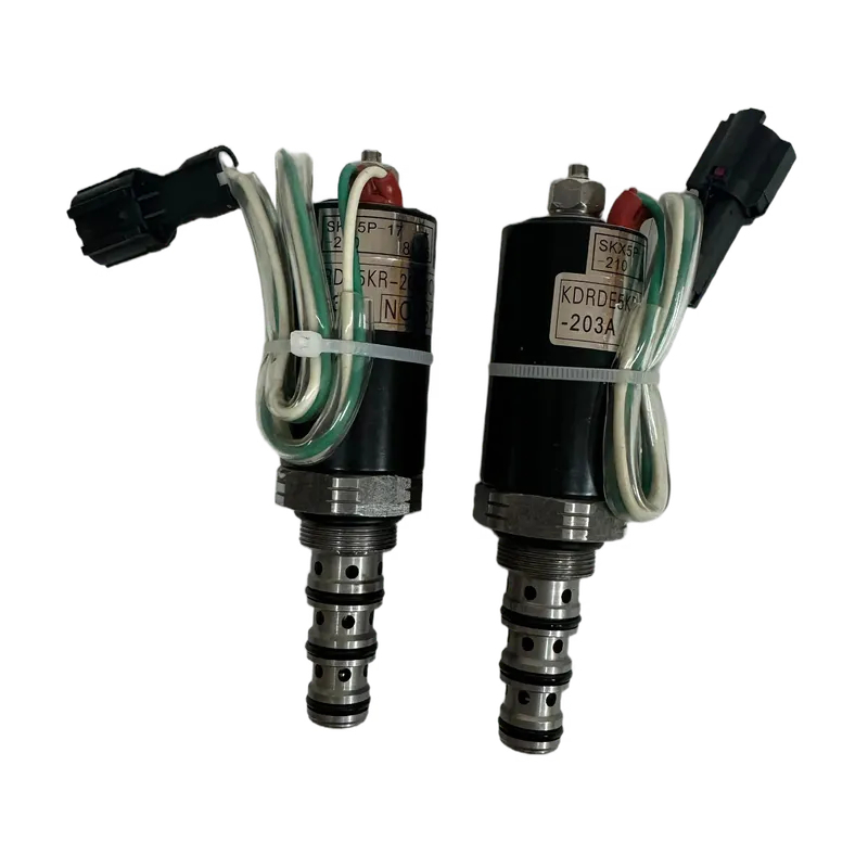 Excavator Parts KDRDE5KR-2040C13-203A SKX5P-17-210 Solenoid Valve for Kobelco SK200-3 Sumitomo SH200-2 (6)