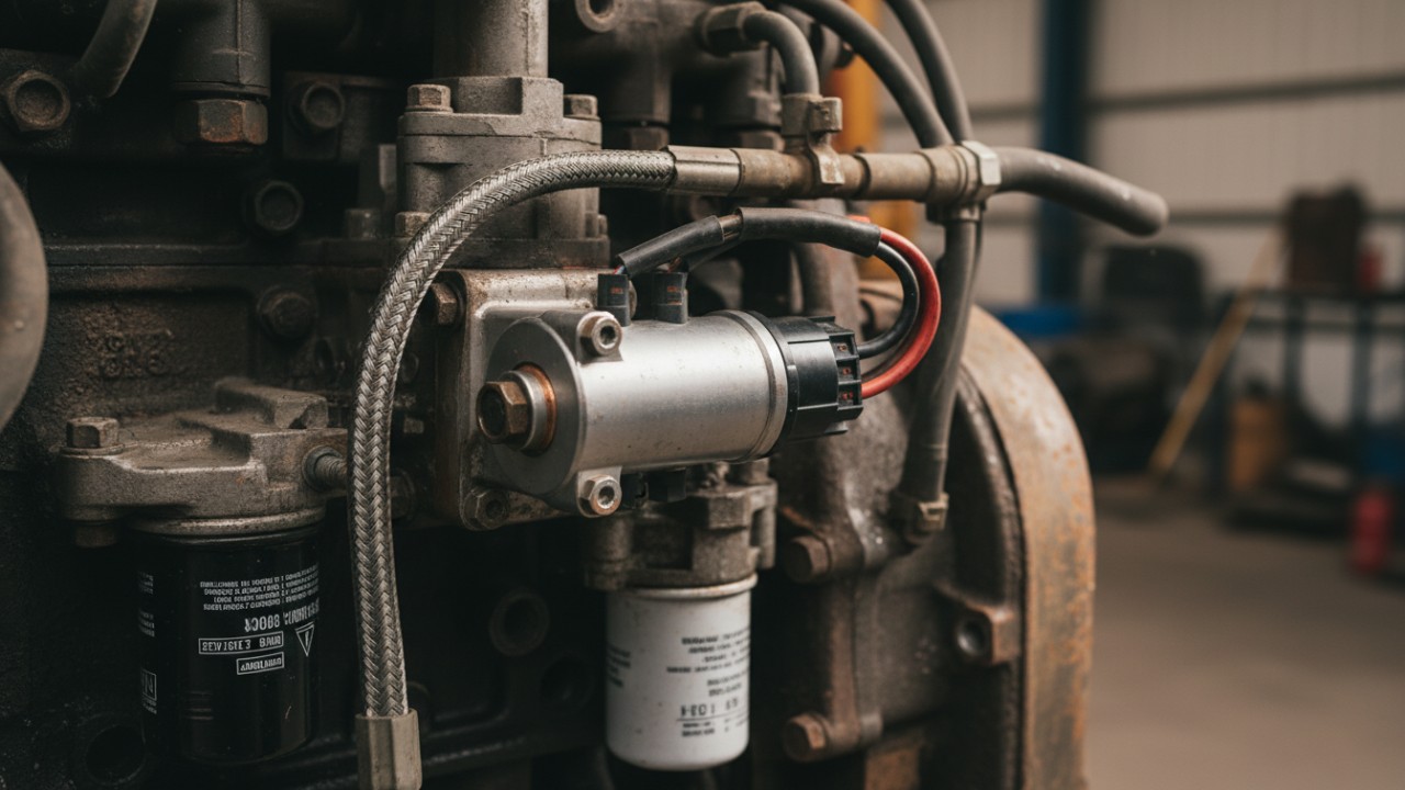 excavator stop solenoid