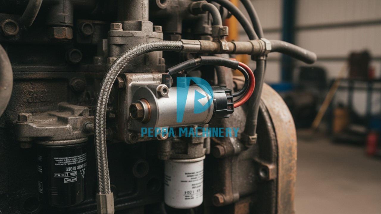 excavator stop solenoid