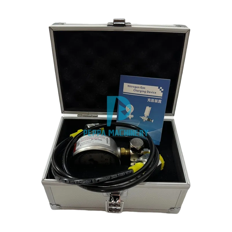 Hydraulic Breaker Hammer with Nitrogen for Test Gauge Nitrogen Gas Charging Kits for Construction Machinery Parts (1) Hydraulic Breaker Hammer with Nitrogen for Test Gauge Nitrogen Gas Charging Kits for Construction Machinery Parts (1)