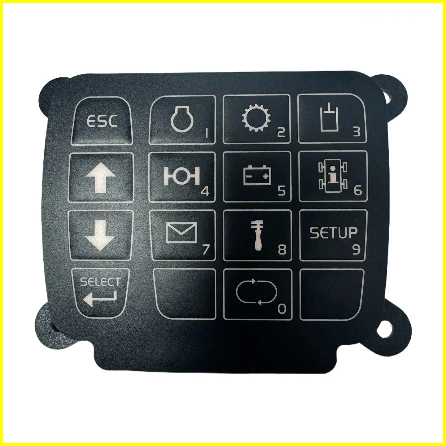 L105 L110 L120 L150 L180 L220F L220 L350 L45 L50 L60 L70 L90 Wheel Loader Parts Switch Panel Keyboard 15119187 (7)