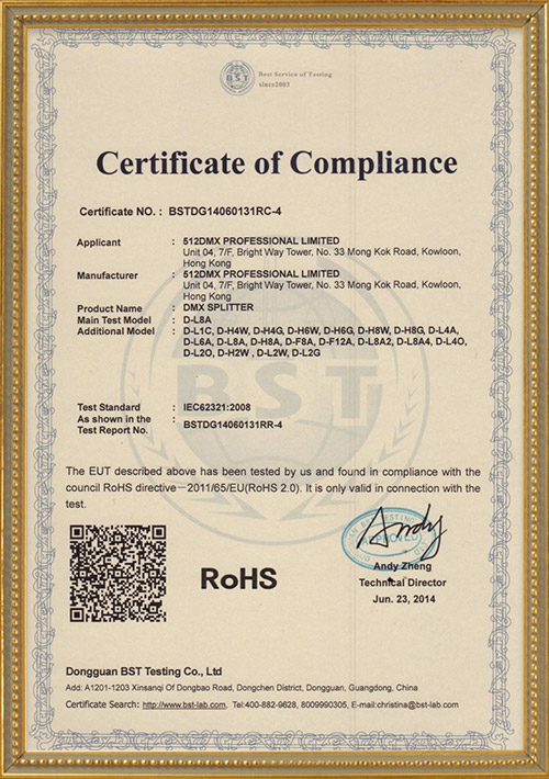 Amplifier Certificate