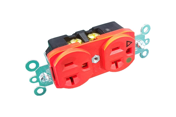 Edison Socket Medical-Grade 20A125V Red  (2)