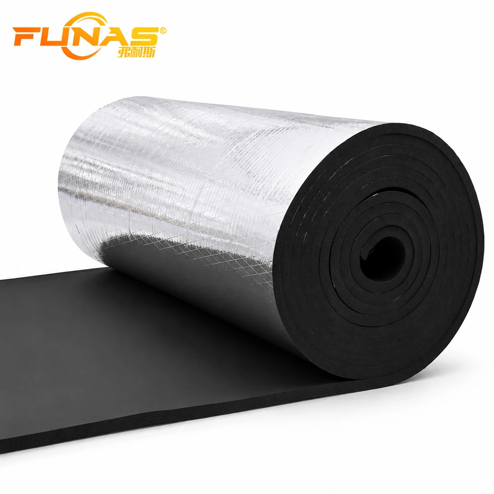 Aluminum foil faced rubber foam insulation roll by FUNAS - FUNAS