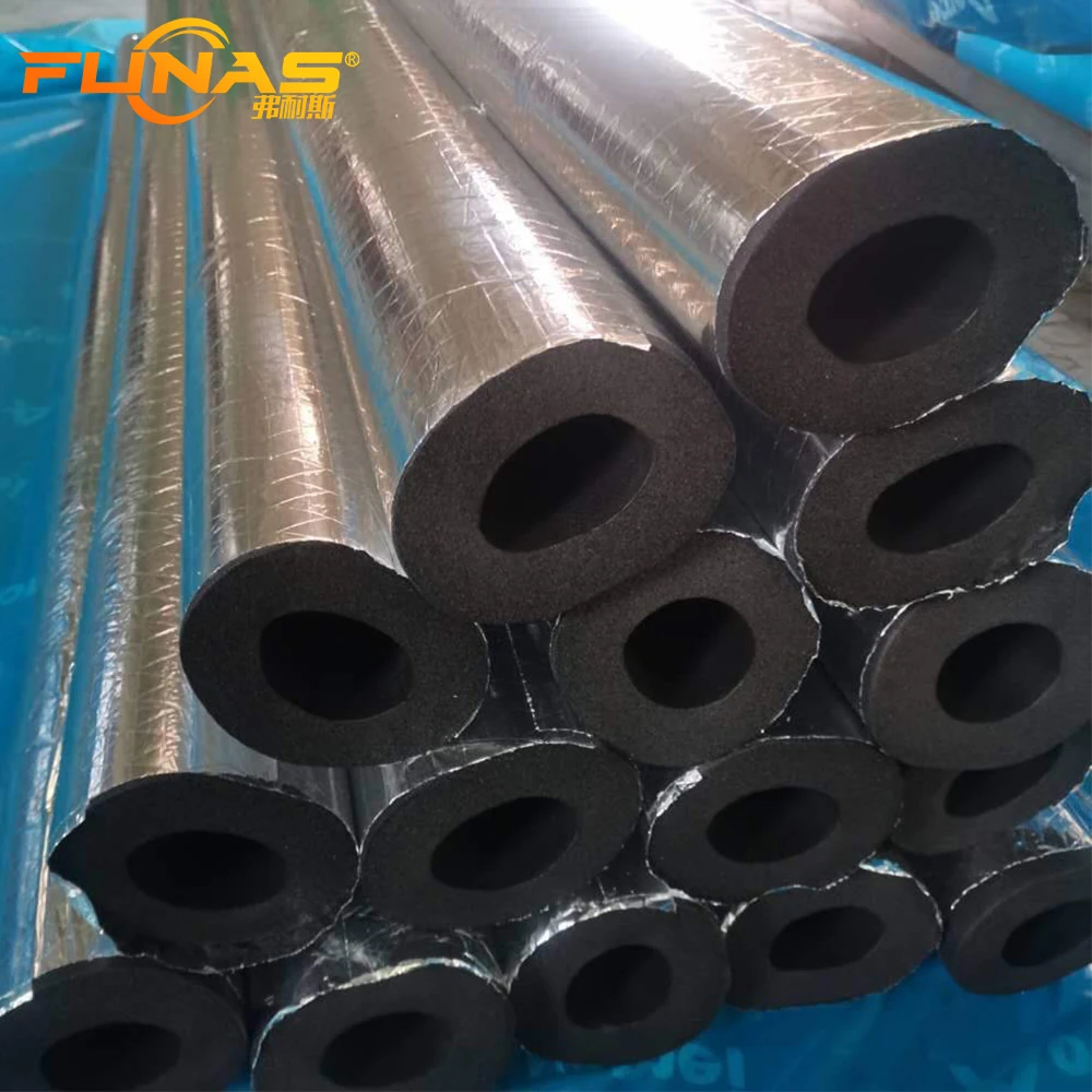 FUNAS aluminum foil faced rubber foam insulation tubes - FUNAS