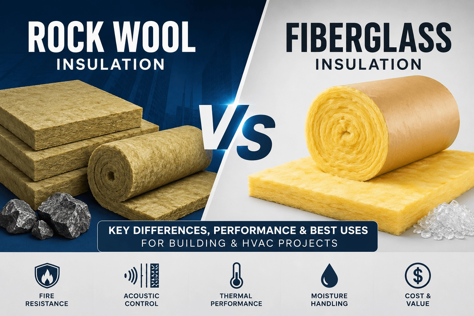 Rock Wool vs Fiberglass Insulation Key Differences for Building and HVAC Projects - FUNAS