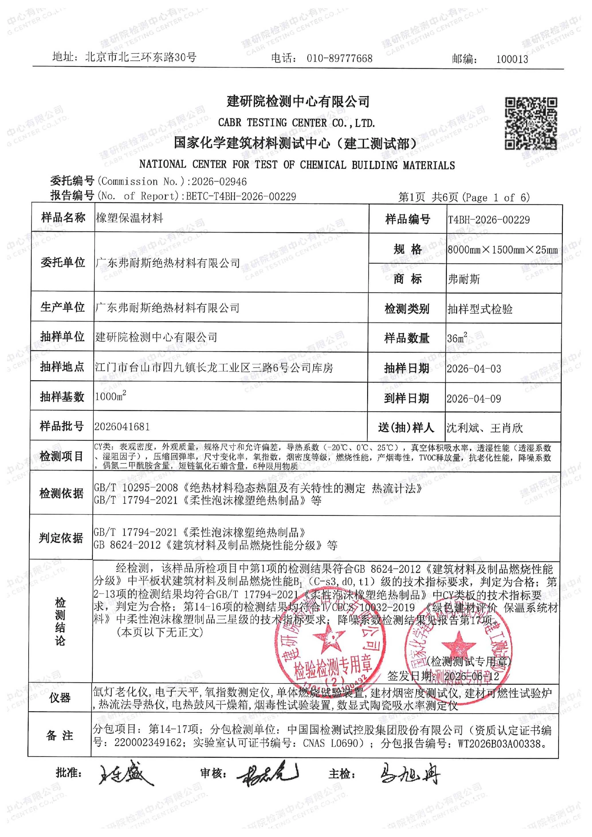 rubber-foam-b1-fire-test-report-2026 - FUNAS