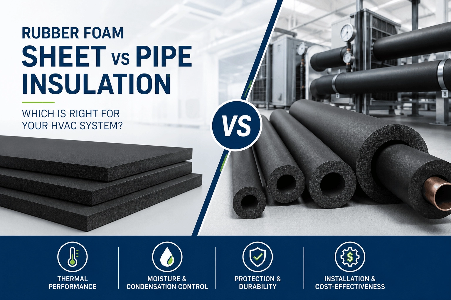 Rubber Foam Sheet vs Pipe Insulation Contractor Guide - FUNAS