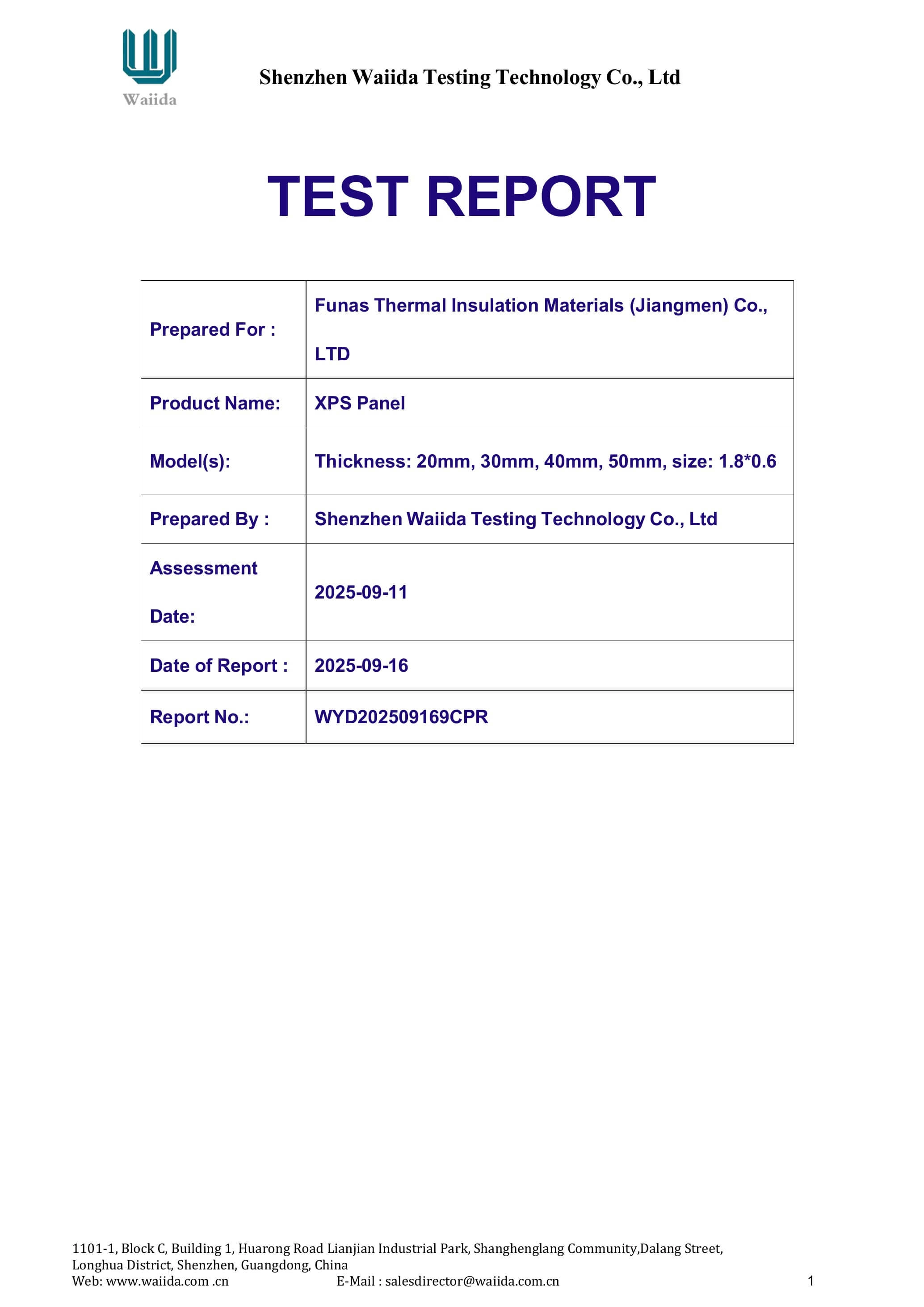 xps-board-ce-cpr-test-report-2025 - FUNAS