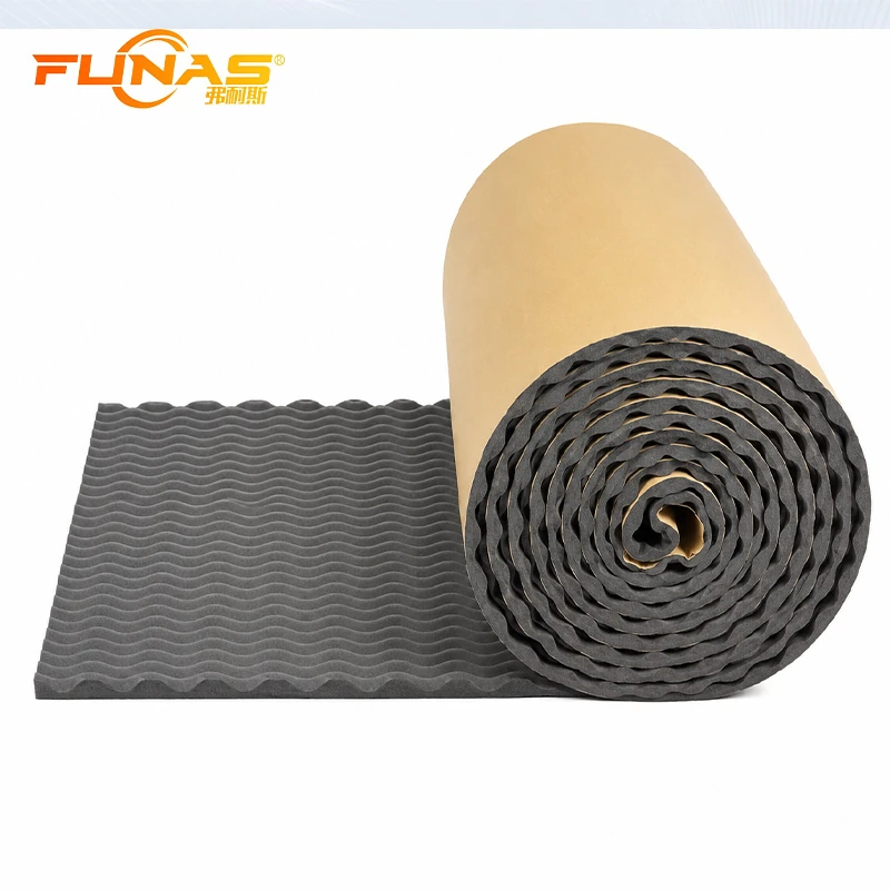 Egg crate rubber acoustic foam roll for sound absorption - FUNAS