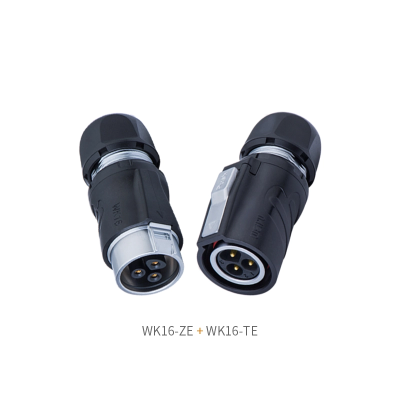 Weipu WK16 TE plug WK16 ZE inline socket V0 fireproof matching set product shot - WEIPU