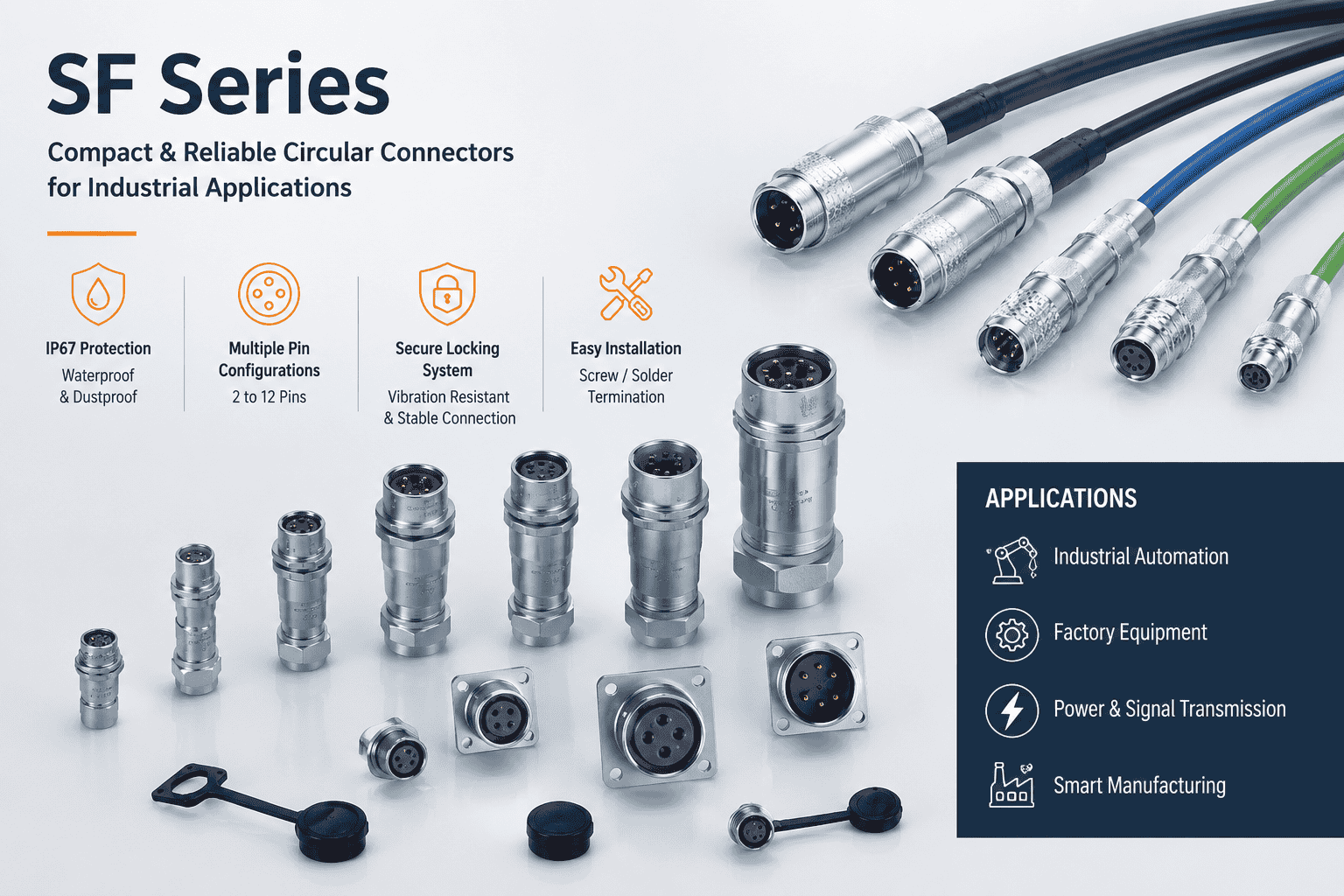 weipu-sf-series-industrial-circular-connectors-smart-infrastructure WEIPU SF Series industrial circular connectors for smart infrastructure, industrial automation and reliable power and signal transmission applications