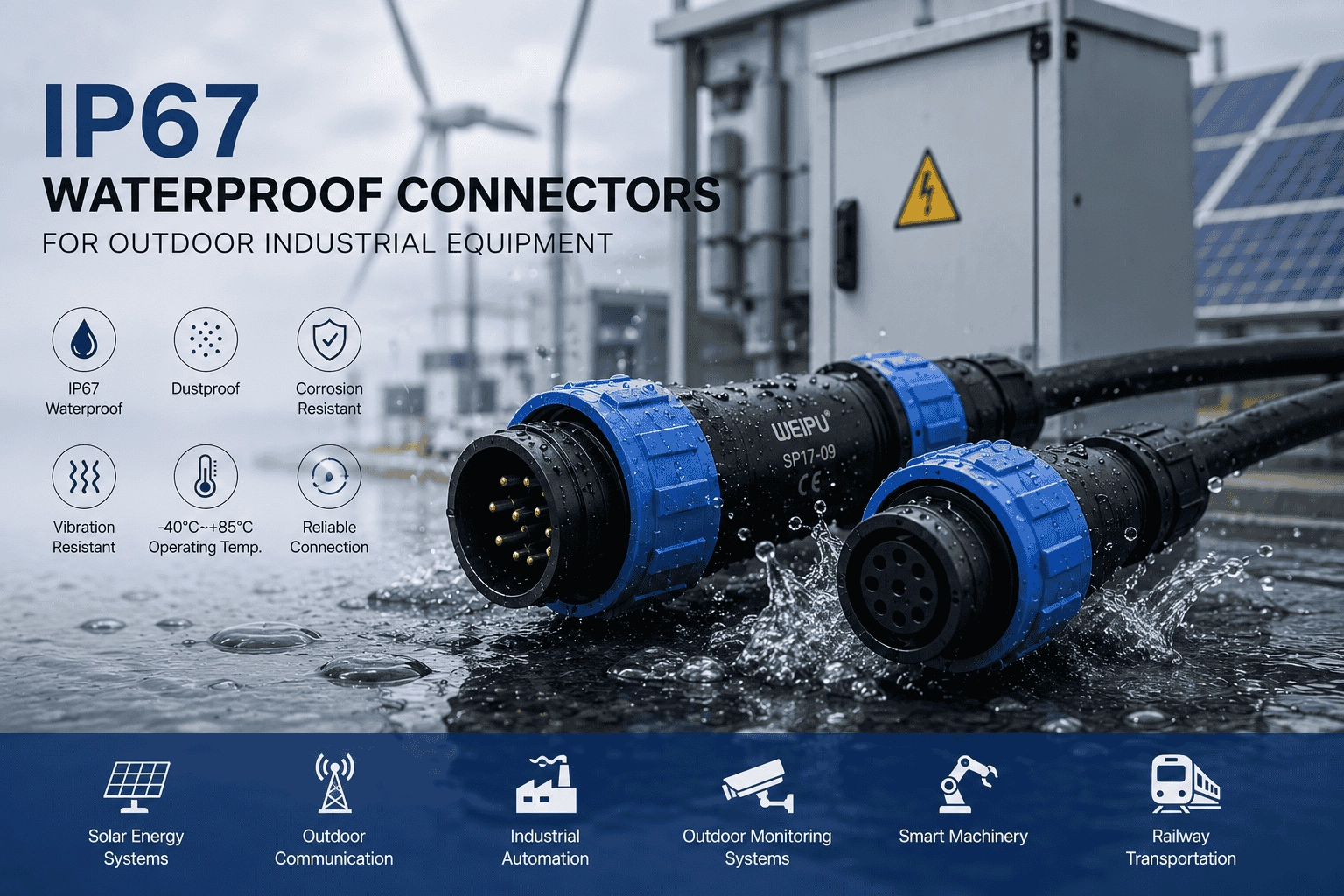 IP67 Waterproof Connectors for Outdoor Industrial Equipment - WEIPU