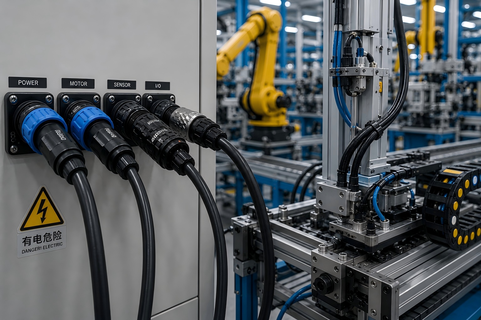 08281 Industrial connector materials and reliable connection installed on automation equipment