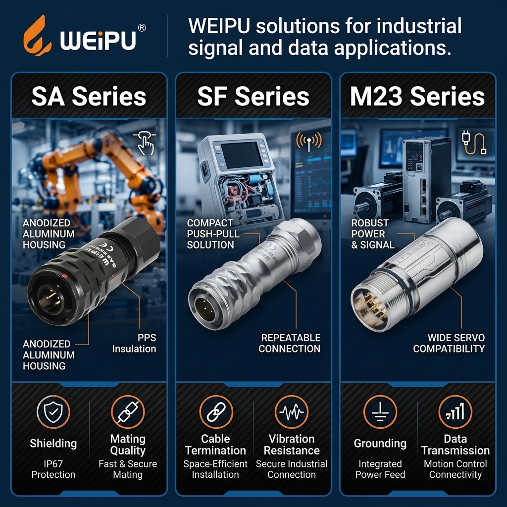 WEIPU Solutions for industrial signal and data applications