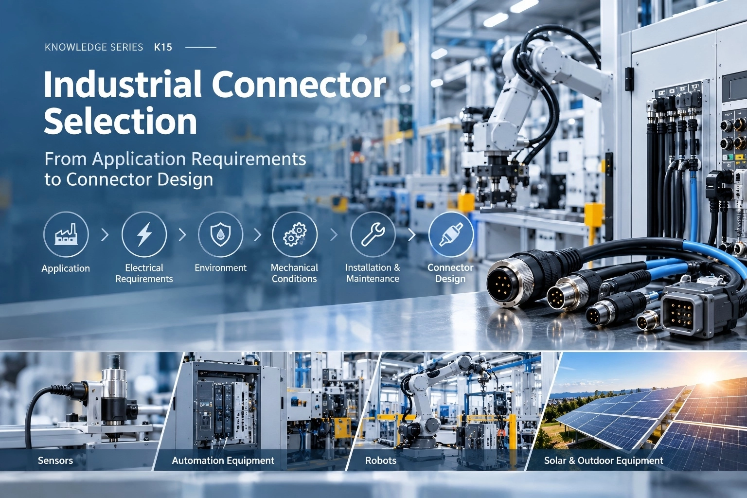 Industrial connector selection based on application requirements in factory automation - WEIPU