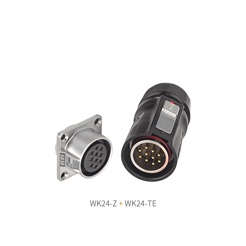 WK24 Z matching WK24 TE circular connector assembly - WEIPU WK24 Z WK24 TE matching waterproof circular connector assembly for industrial machinery - WEIPU