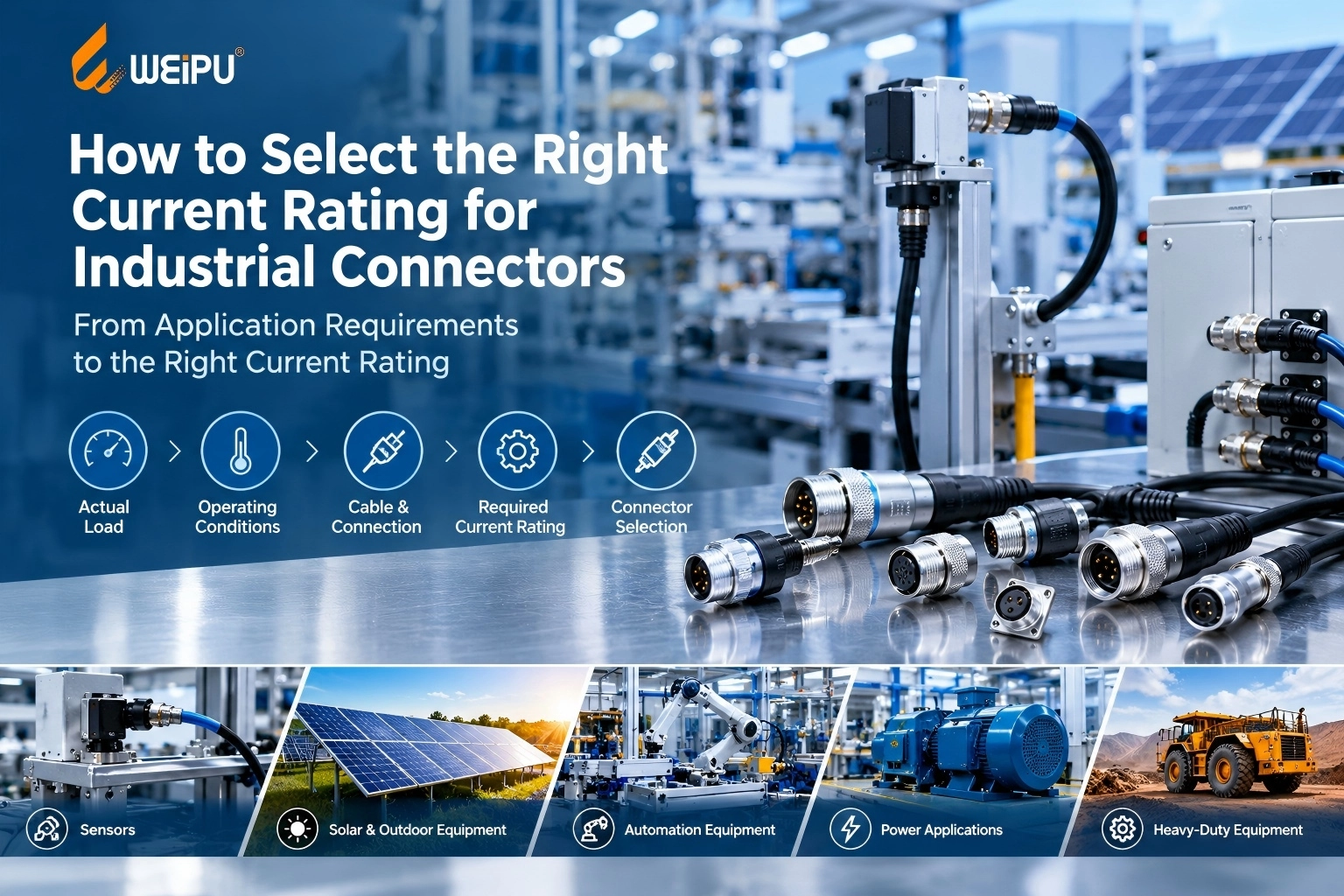 Industrial connector current selection based on real application requirements - WEIPU