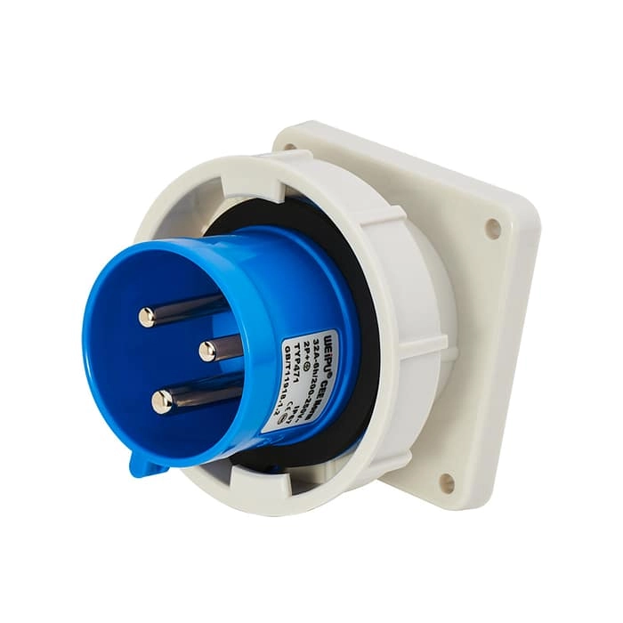 125A 3PIN Panle Mount Inlet TYP471-IP67 1 - WEIPU