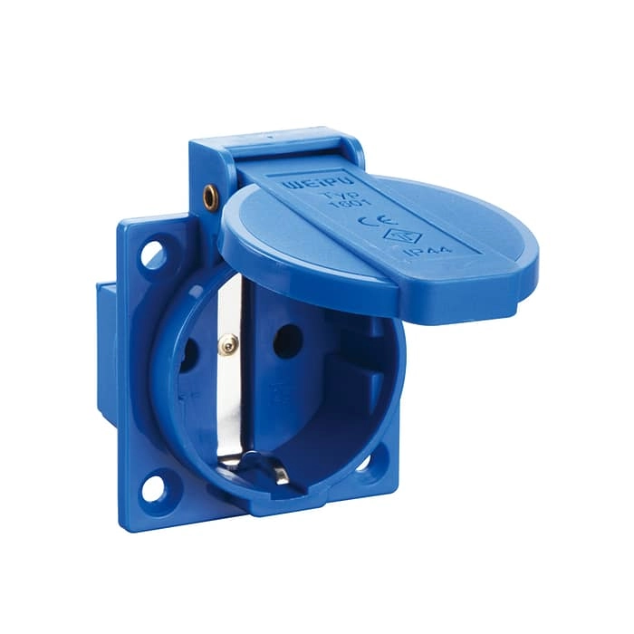 16A 2PIN with protective plug TYP1601-IP44 1 - WEIPU