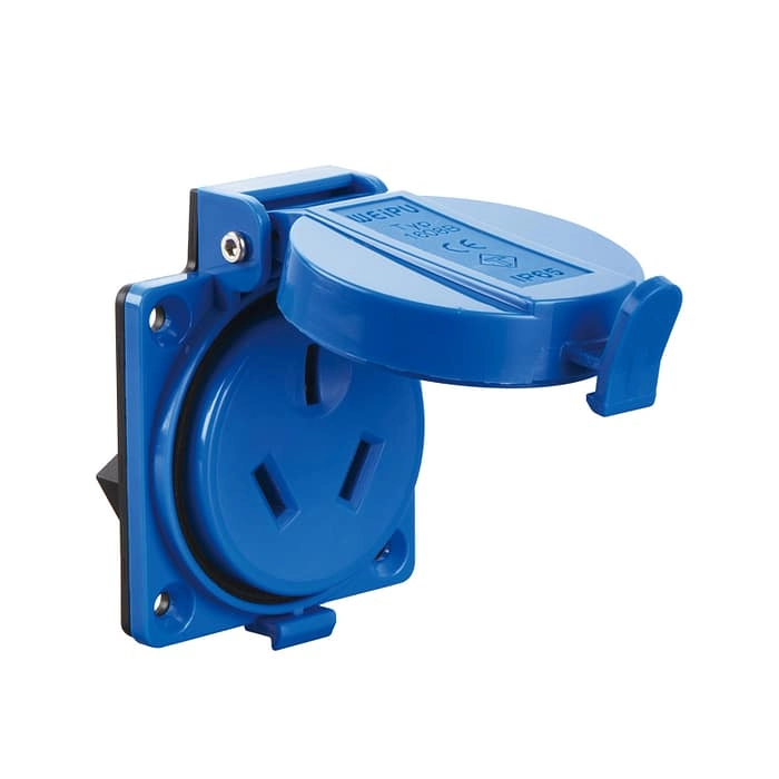 16A 3PIN single phase socket TYP1608B-IP65 1 - WEIPU