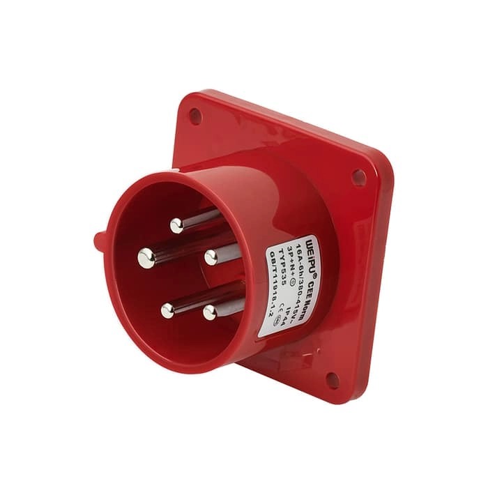 16A 5PIN Panle Mount Inlet TYP535-IP44 1 - WEIPU