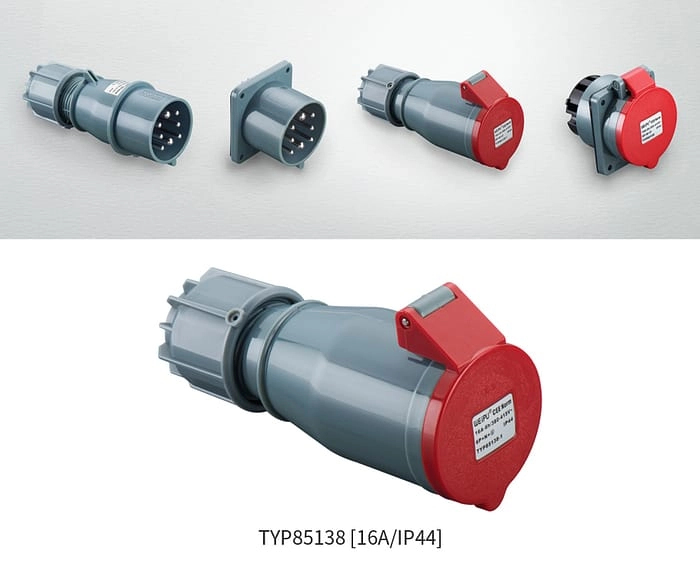 16A 8-pin connector With cable clamping plates TYP85138 2 - WEIPU