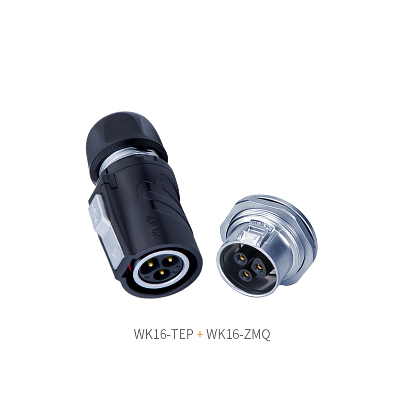 WEIPU WK16-TEP shielded M16 connector plug and socket matching set