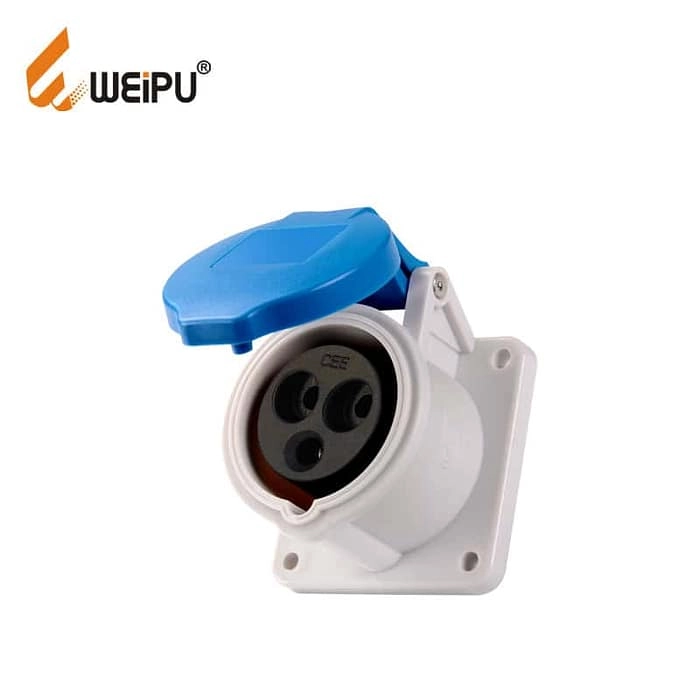 32A 3PIN Panel Mount Socket TYPR5801-IP44 1 - WEIPU