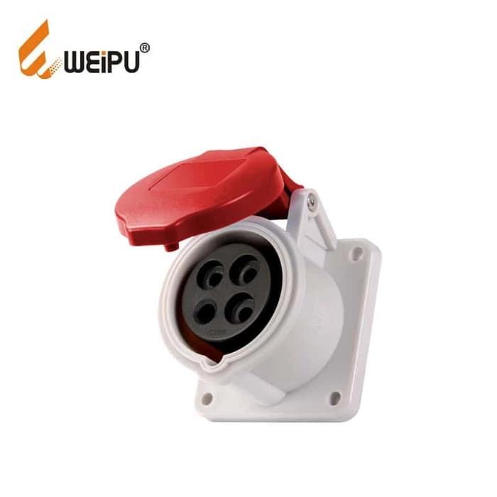 32A 4PIN Panel Mount Socket TYPR5818-IP44 1 - WEIPU